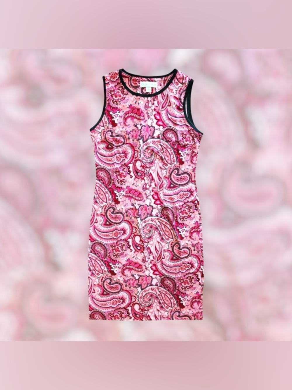 CASUAL CORNER Dress Womens Large Pink Paisley Sleeveless Sundress Knee Length
